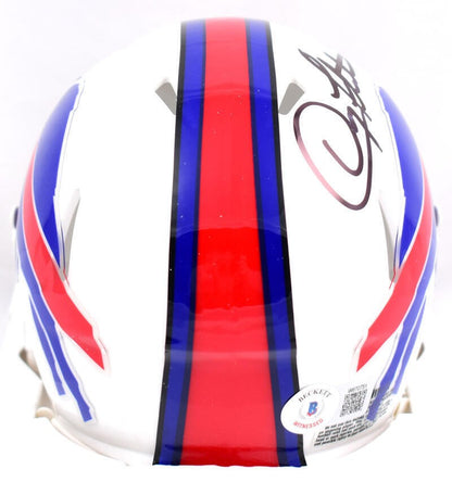 Doug Flutie Signed Buffalo Bills Speed Mini Helmet - Black