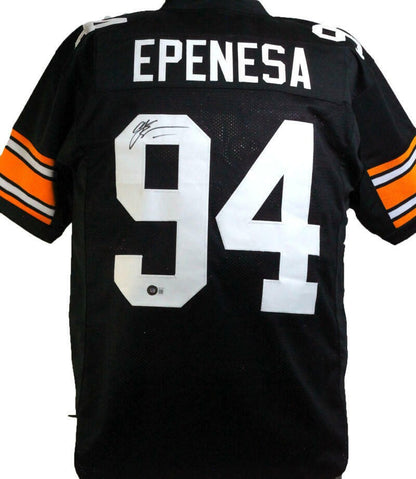 AJ Epenesa Autographed Iowa Hawkeyes Custom Black Jersey