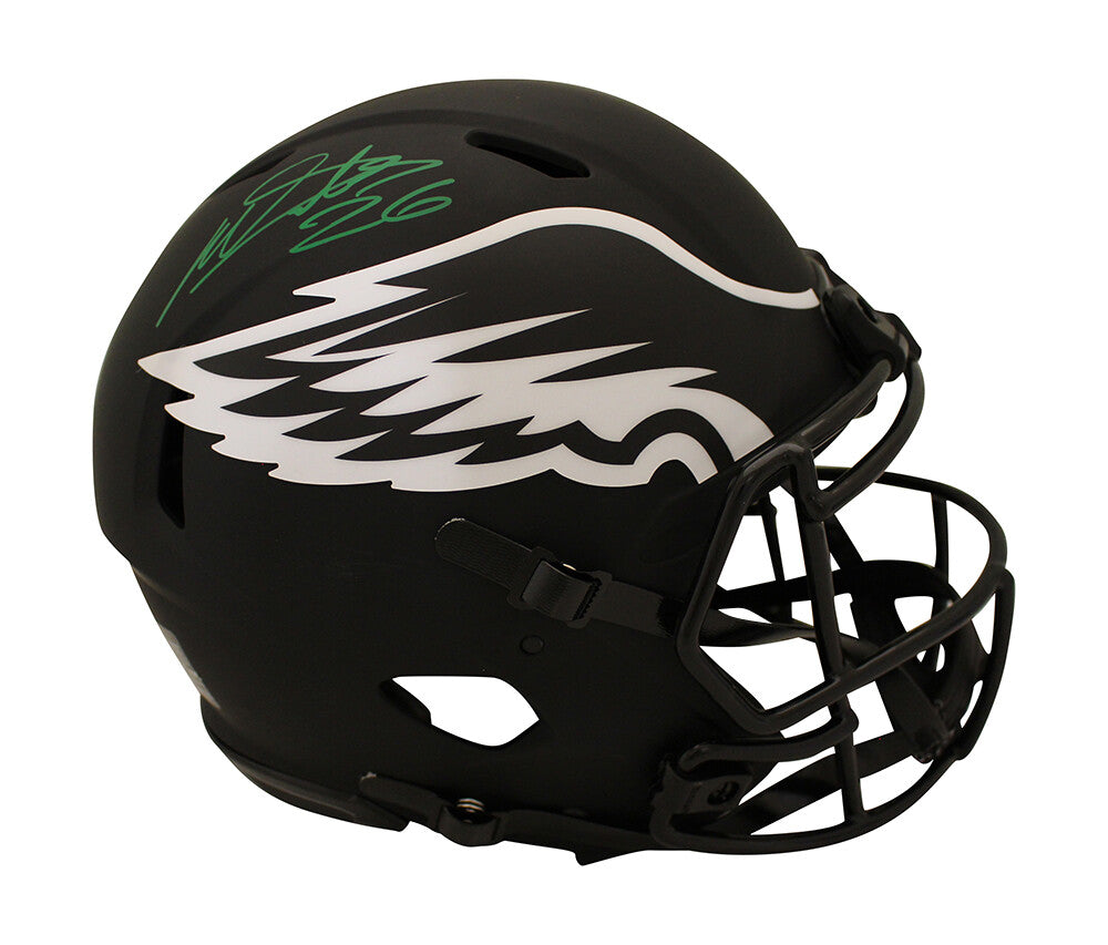 Miles Sanders Signed Philadelphia Eagles Authentic Eclipse Speed Helmet