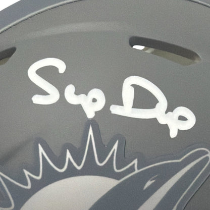Mark Duper Signed Miami Dolphins Slate Mini Helmet