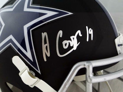 Amari Cooper Autographed Dallas Cowboys Full Size Flat Black Helmet