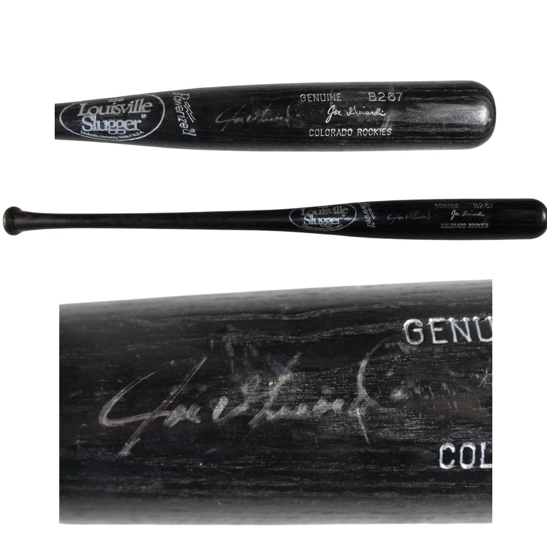 Joe Girardi Autographed Colorado Rockies Game Used Broken Bat