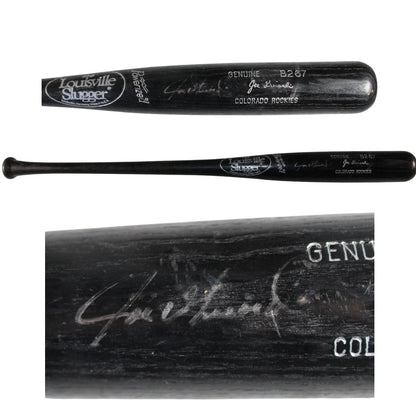 Joe Girardi Autographed Colorado Rockies Game Used Broken Bat
