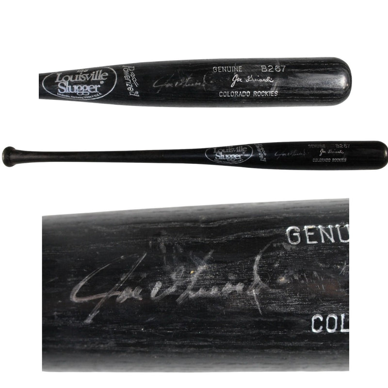 Joe Girardi Autographed Colorado Rockies Game Used Broken Bat