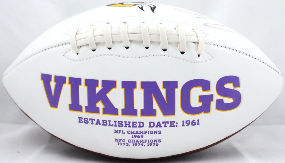 Case Keenum Autographed Minnesota Vikings Logo Football