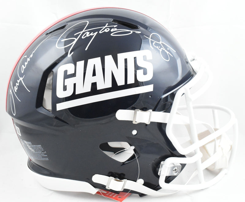 Lawrence Taylor, Harry Carson & Phil Simms Signed Giants Authentic Helmet
