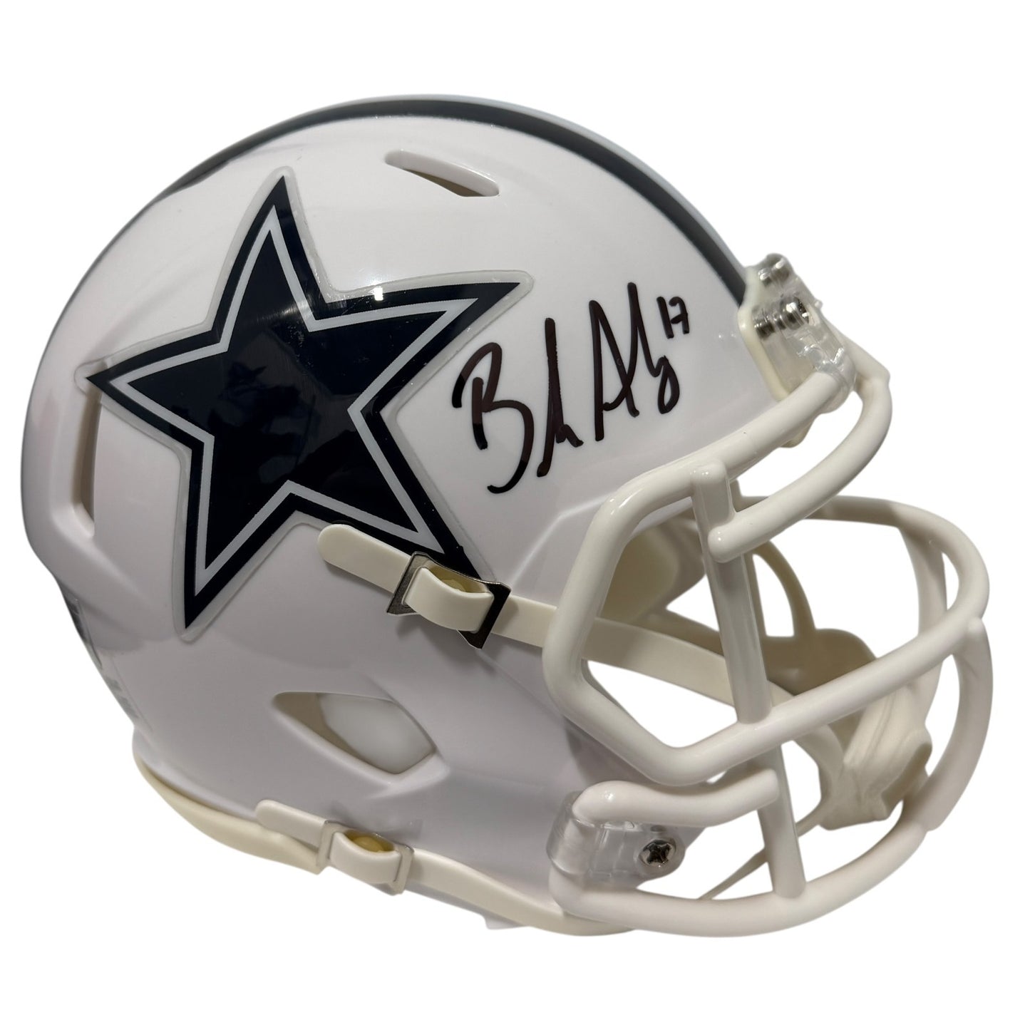 Brandon Aubrey Signed Dallas Cowboys Alternate White Mini Helmet