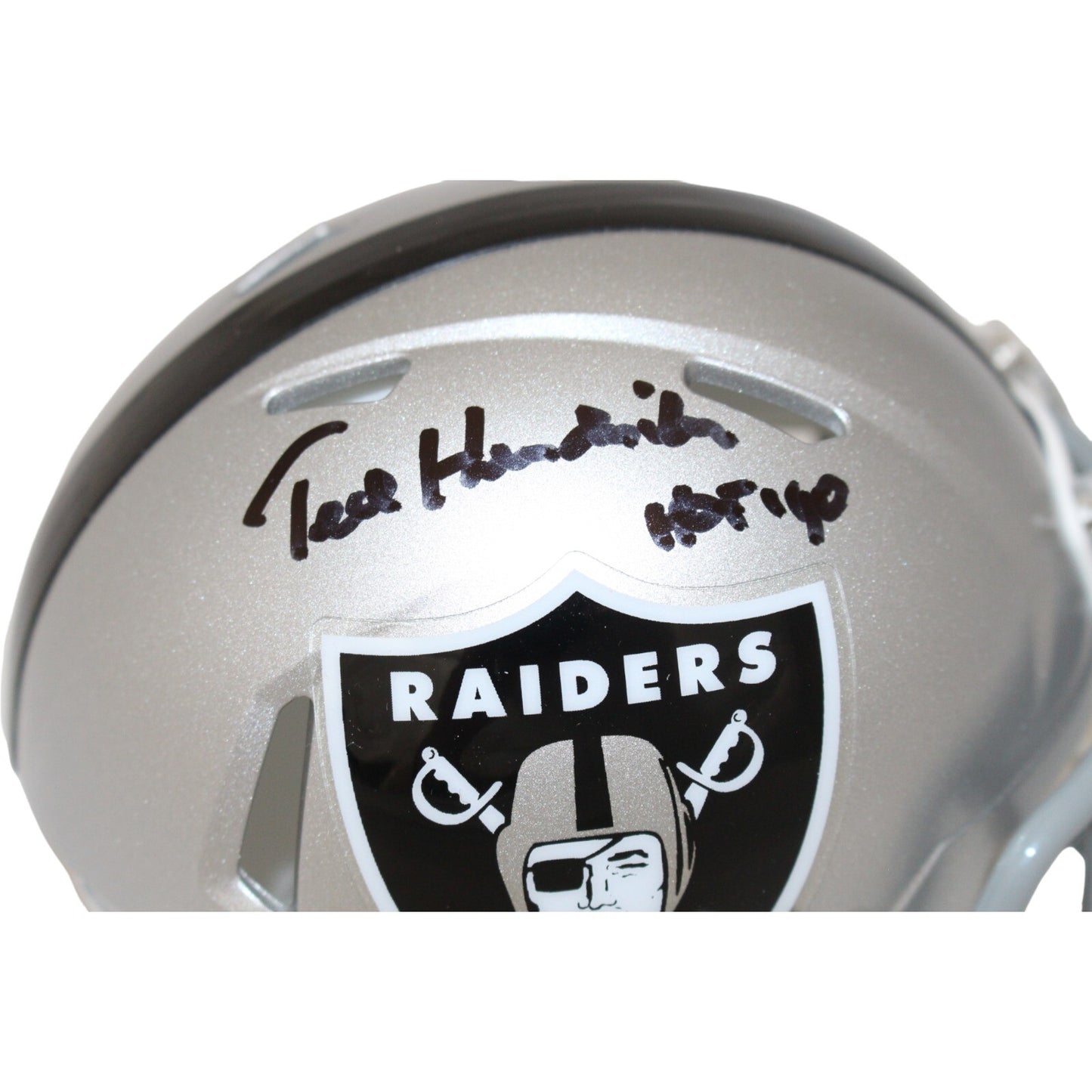 Ted Hendricks Signed Oakland Raiders Mini Helmet "HOF" Beckett BAS