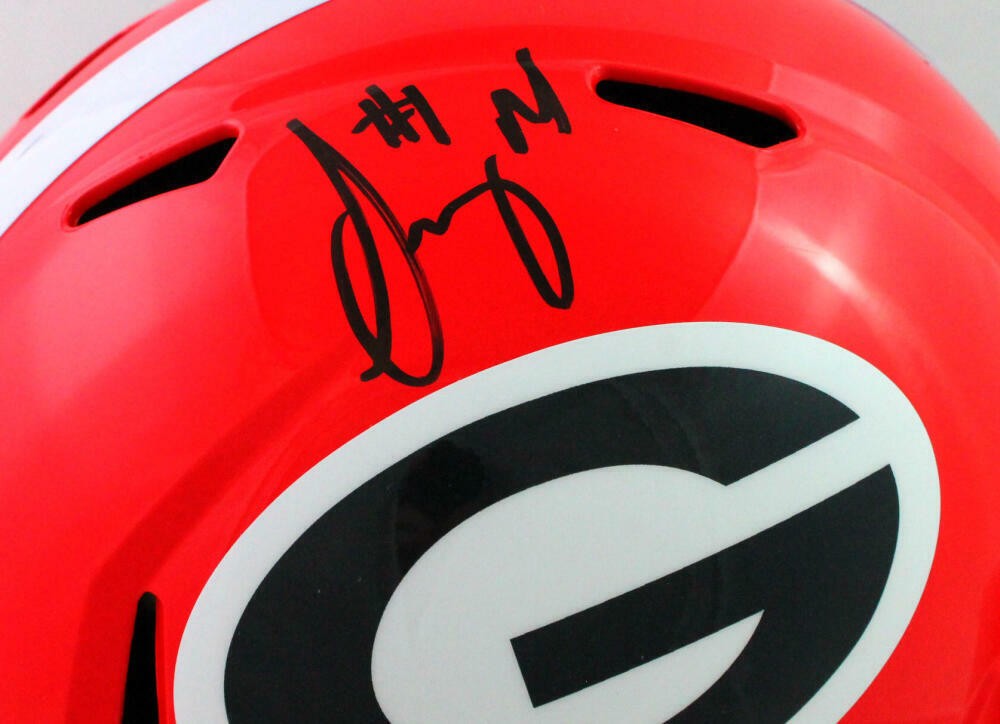 Sony Michel Autographed Georgia Bulldogs Full Size Speed Helmet - Black