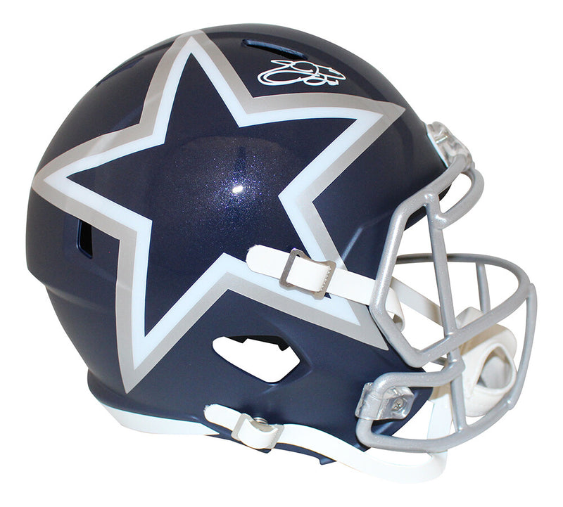 Emmitt Smith Dallas Cowboys Signed Full Size AMP Replica Helmet BAS