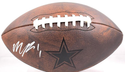 Micah Parsons Signed Dallas Cowboys Distressed Logo Football