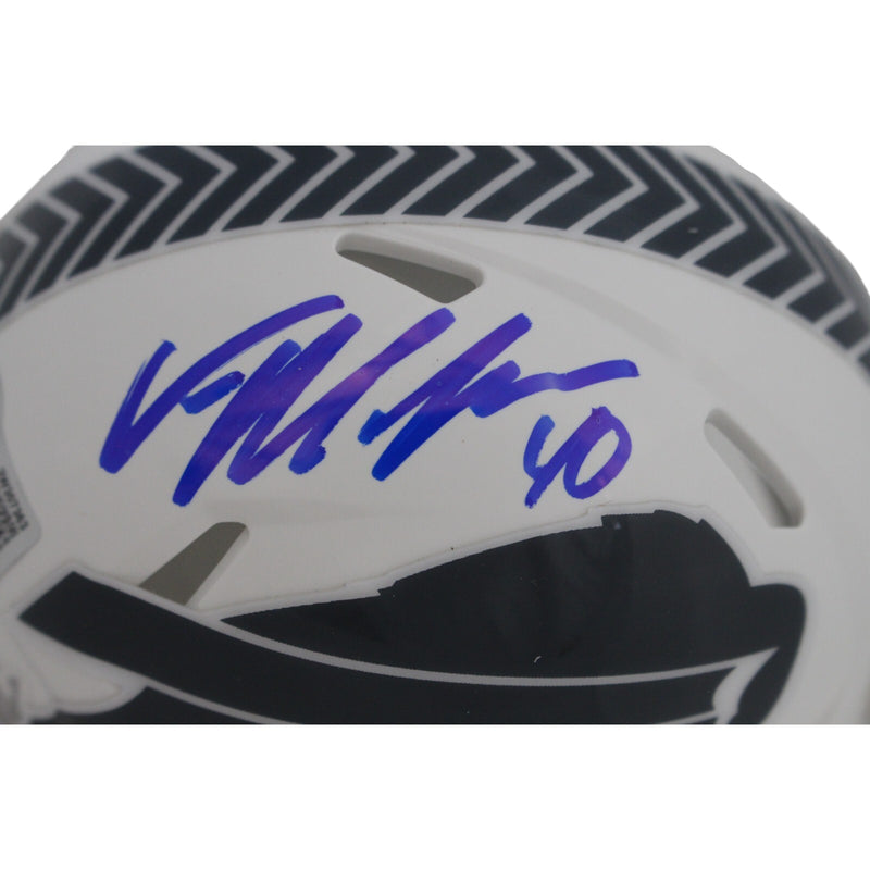Von Miller Autographed Buffalo Bills 2024 Salute to Service Mini Helmet