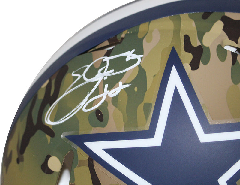 Emmitt Smith Signed Dallas Cowboys Authentic Camo Full Size Speed Helmet
