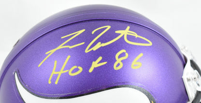 Fran Tarkenton Autographed Minnesota Vikings Mini Helmet - HOF Inscribed