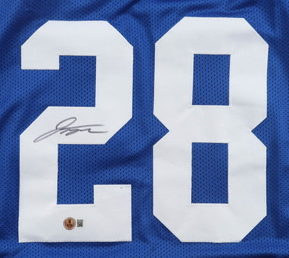 Jonathan Taylor Autographed Indianapolis Colts Custom Jersey (Blue)
