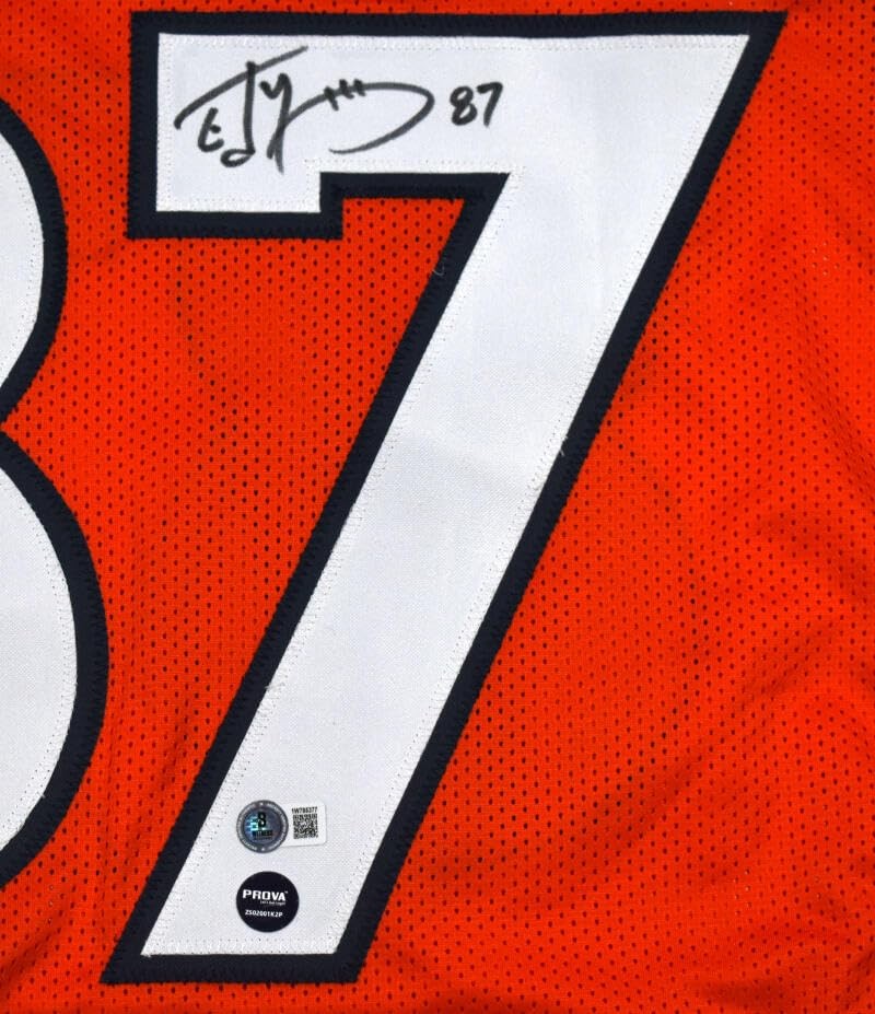 Ed McCaffrey Signed Denver Broncos Orange Custom Jersey