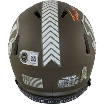 Tee Higgins Signed Cincinnati Bengals 2022 Salute to Service Mini Helmet