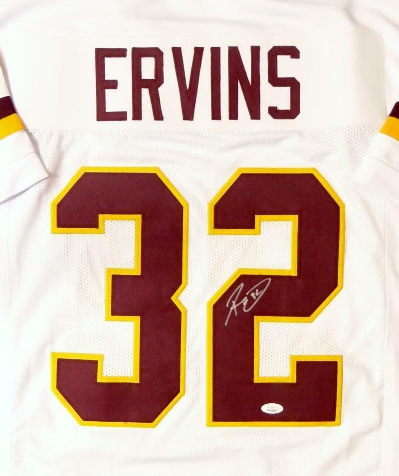 Ricky Ervins Autographed White Custom Pro Style Jersey