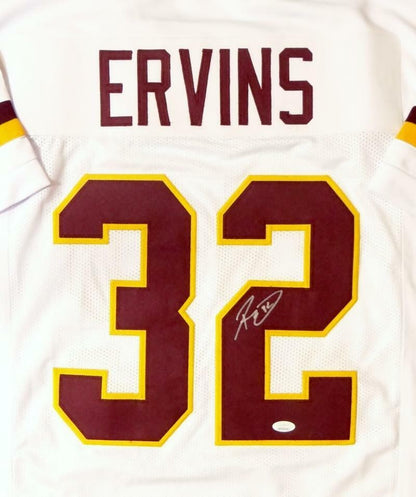 Ricky Ervins Autographed White Custom Pro Style Jersey