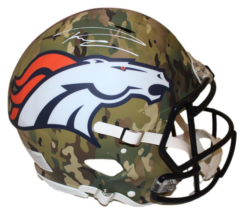 Russell Wilson Denver Broncos Signed Full Size Authentic Camo Helmet