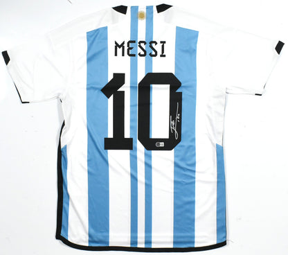 Lionel Messi Autographed Argentina Home Jersey