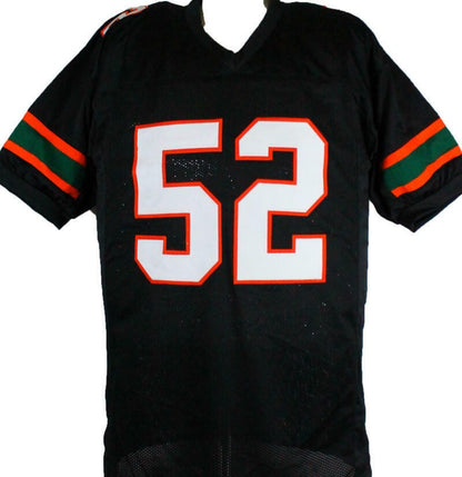 Ray Lewis Autographed Black Custom Football Jersey