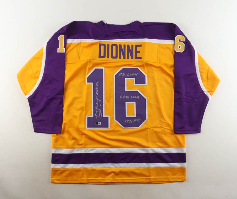 Marcel Dionne Signed Los Angeles Kings Custom Jersey (4 Inscriptions)