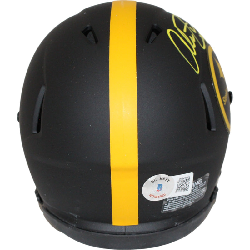 Alan Faneca Signed Pittsburgh Steelers Eclipse Alternate Mini Helmet BAS