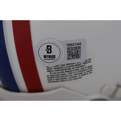 Warren Moon Signed Houston Oilers Throwback VSR4 Mini Helmet