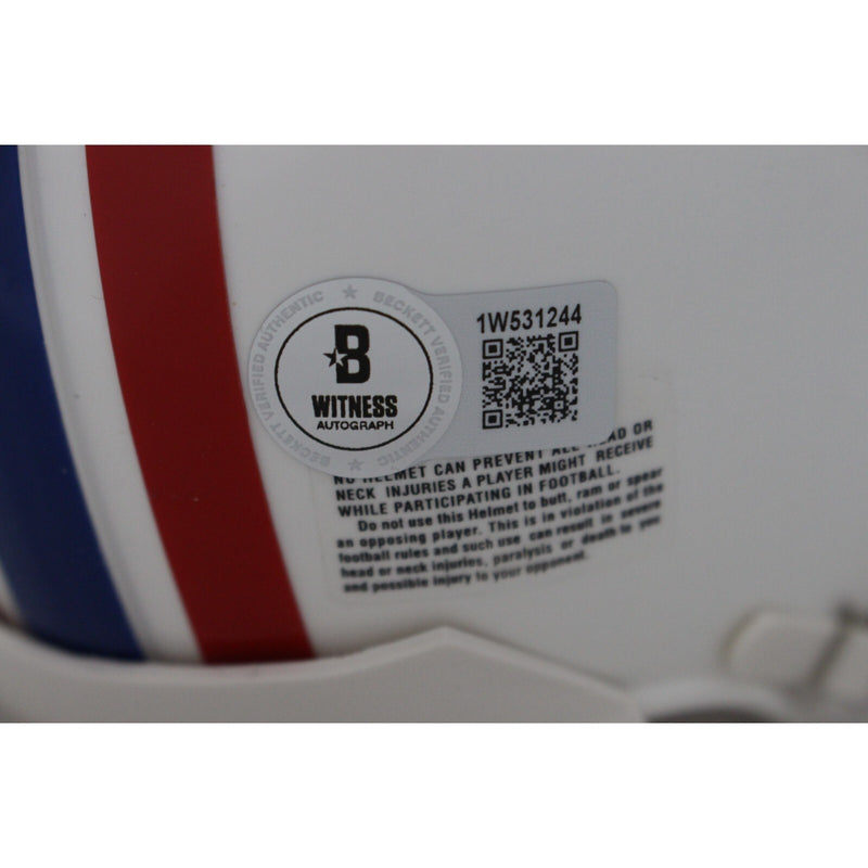 Warren Moon Signed Houston Oilers Throwback VSR4 Mini Helmet