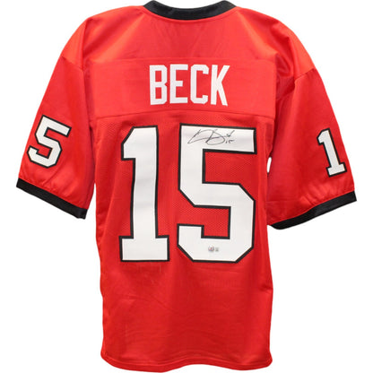 Carson Beck Autographed Red College Style Custom Football Jersey