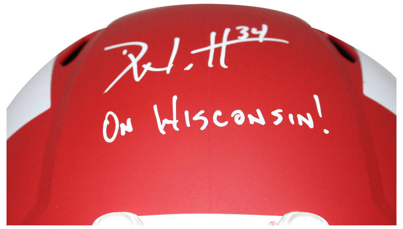 Derek Watt Wisconsin Badgers Signed Full Size AMP Replica Football Helmet