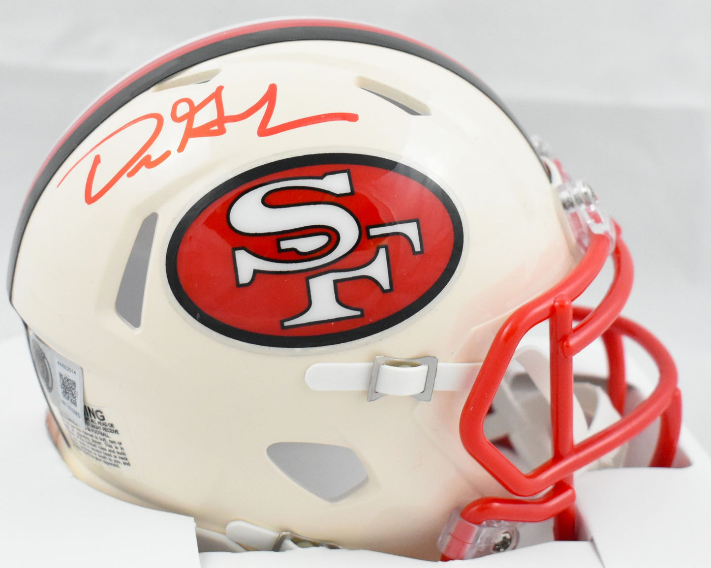 Dre Greenlaw Signed San Francisco 49ers Retro Speed Mini Helmet