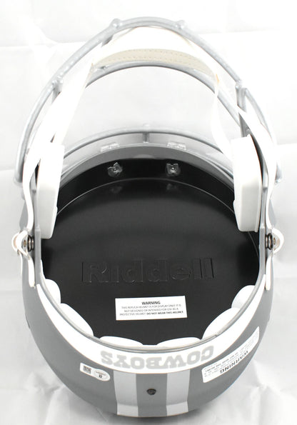 Roger Staubach Signed Dallas Cowboys Full Size Slate Speed Helmet