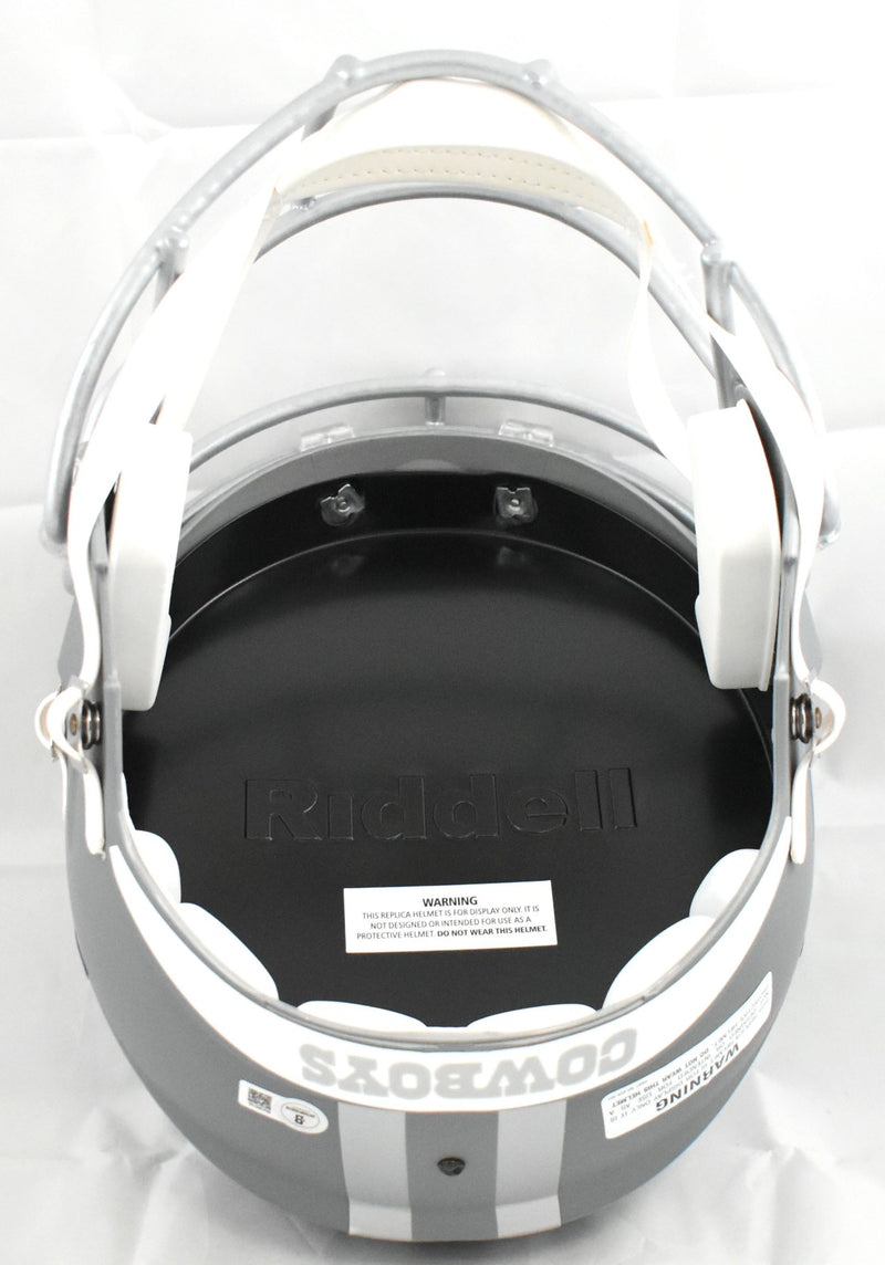 Roger Staubach Signed Dallas Cowboys Full Size Slate Speed Helmet