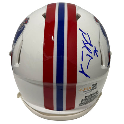 Vince Wilfork New England Patriots Signed Throwback Mini Helmet JSA