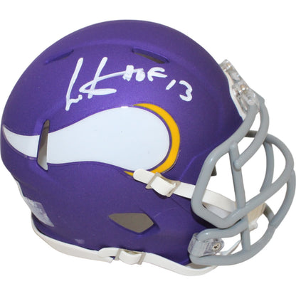 Cris Carter Autographed Minnesota Vikings Mini Helmet (HOF Inscription)