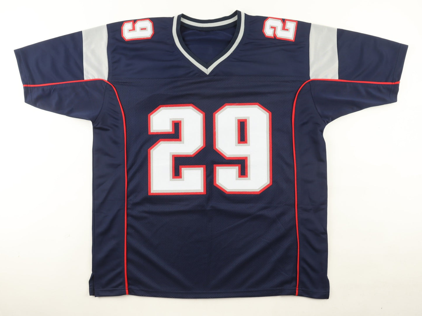 LeGarrette Blount Autographed New England Patriots Blue Custom Jersey