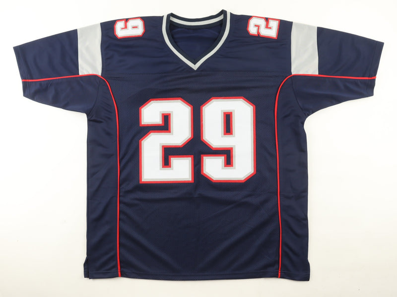 LeGarrette Blount Autographed New England Patriots Blue Custom Jersey