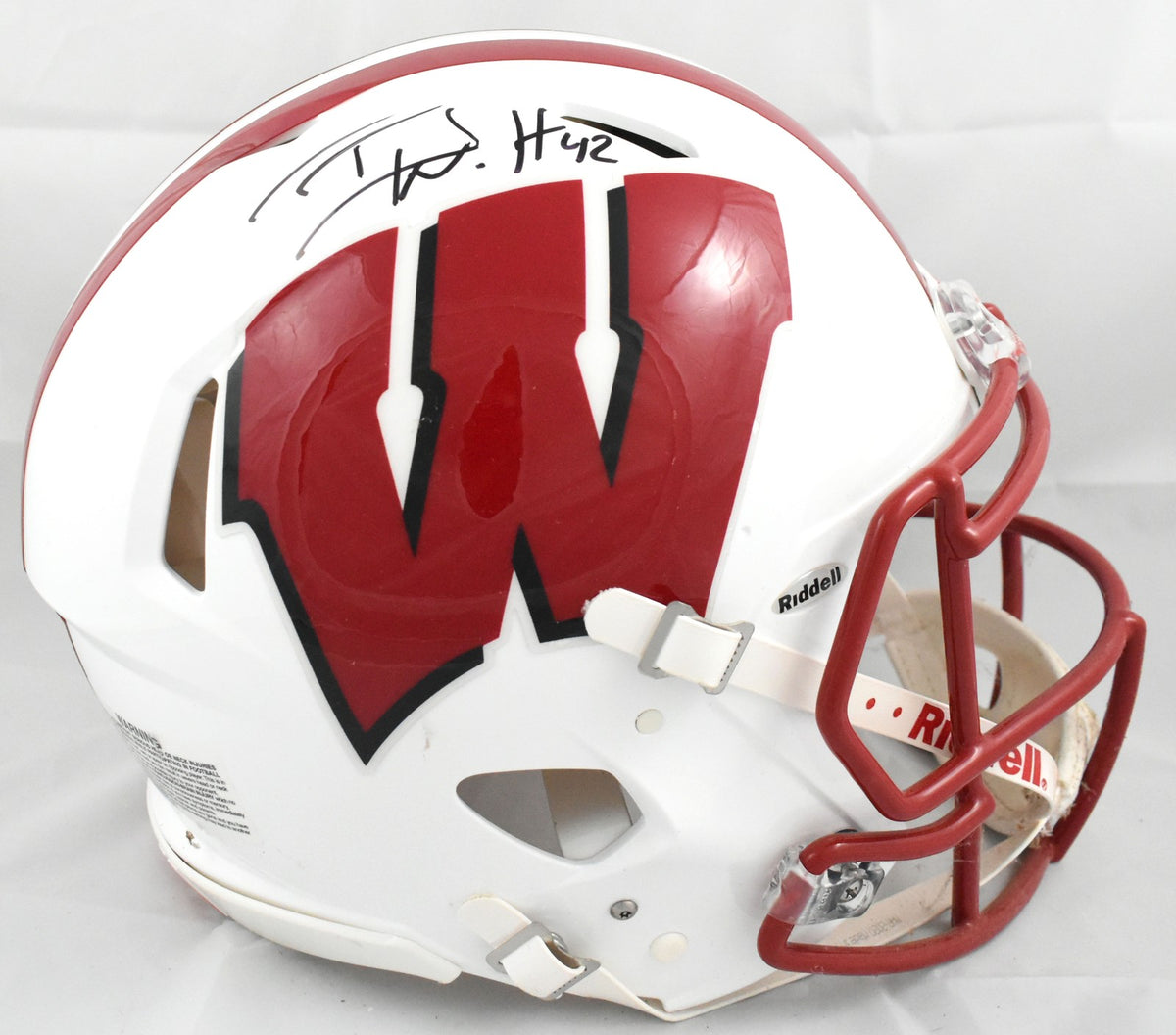 T.J. Watt Autographed Wisconsin Badgers Full Size Speed Authentic Helmet