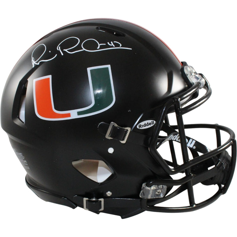Michael Irvin Signed Miami Hurricanes Authentic Full Size Helmet - Black