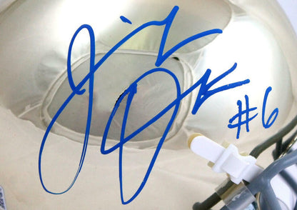 Jeremiah Owusu-Koramoah Signed Notre Dame Fighting Irish Chrome Mini Helmet