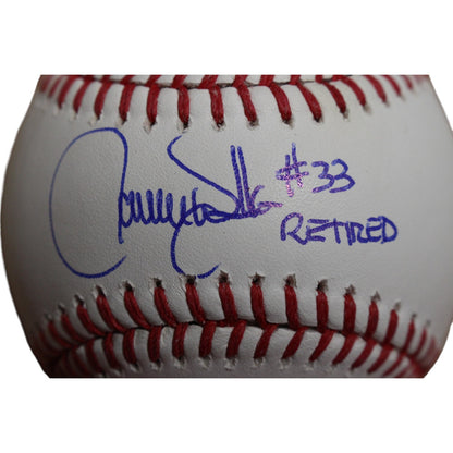 Larry Walker Autographed Colorado Rockies OML Baseball #33 Retired