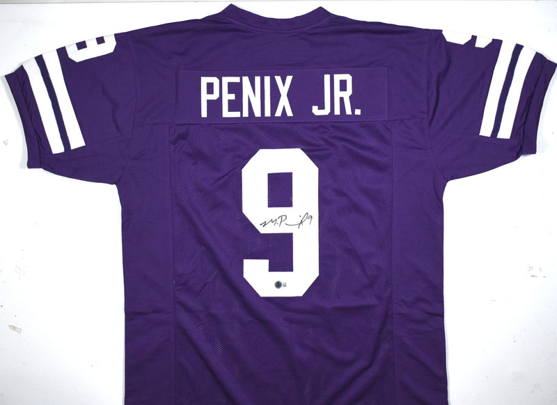 Michael Penix Jr. Autographed Purple Custom Jersey