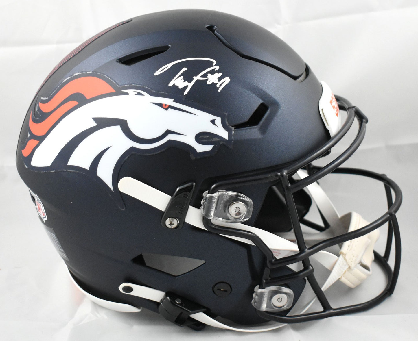Troy Franklin Signed Denver Broncos Full Size Speedflex Helmet