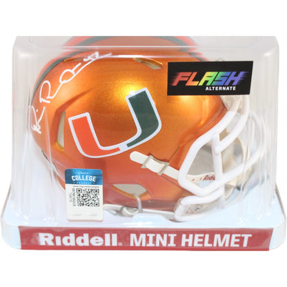 Michael Irvin Autographed Miami Hurricanes Flash Mini Helmet