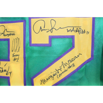 Mighty Ducks Cast Autographed Green Jersey (8 Signatures)