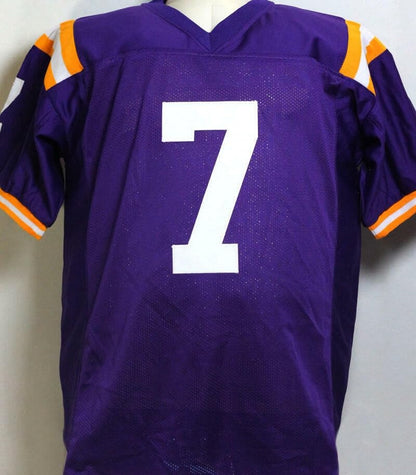 Tyrann Mathieu Signed Purple College Style Jersey