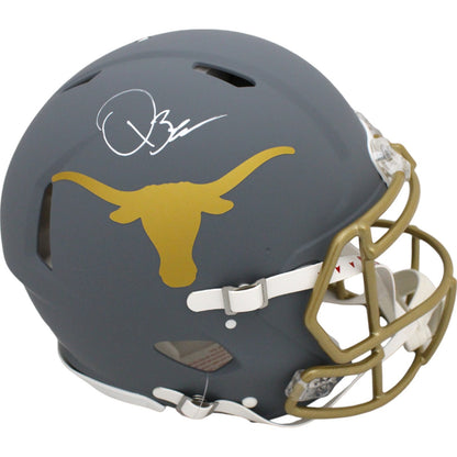 Quinn Ewers Signed Texas Longhorns Full Size Slate Authentic Helmet