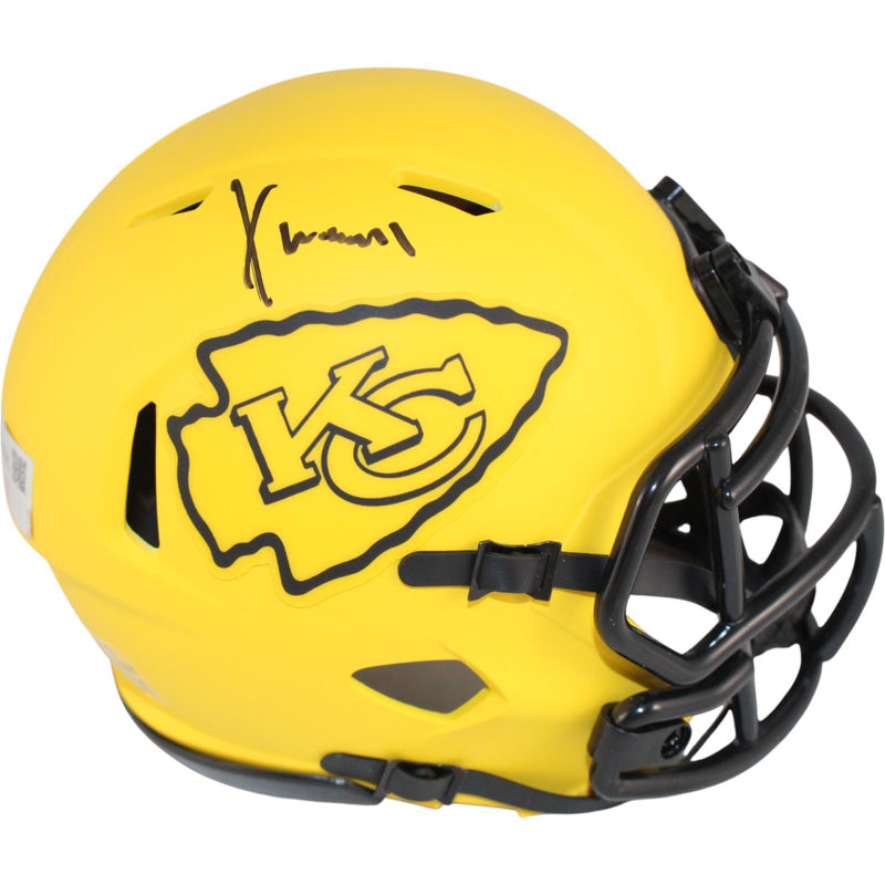 Xavier Worthy Autographed Kansas City Chiefs Rave Mini Helmet